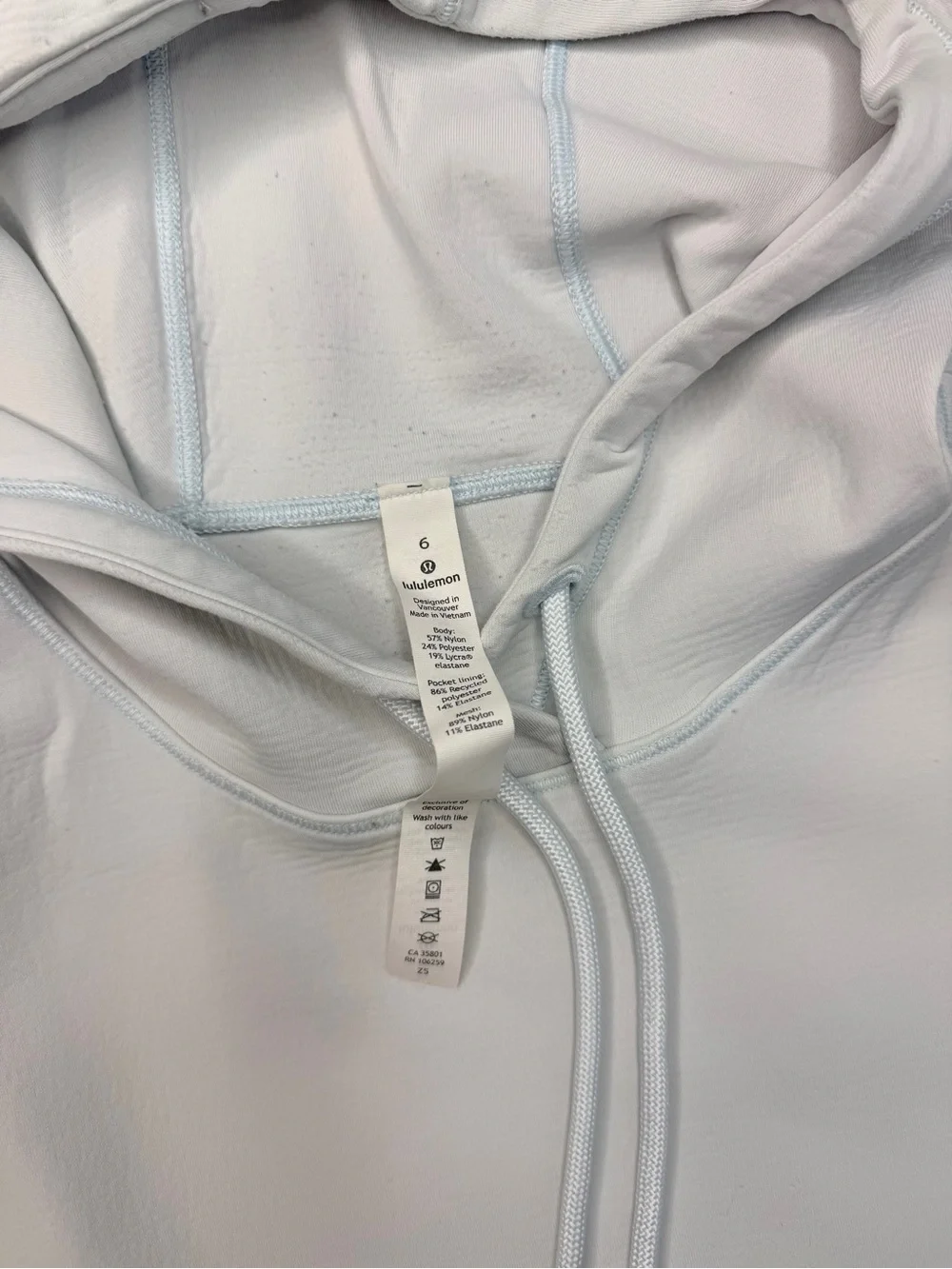 Lululemon Athletic Cropped Blue hoodie Sweatshirt Size 6